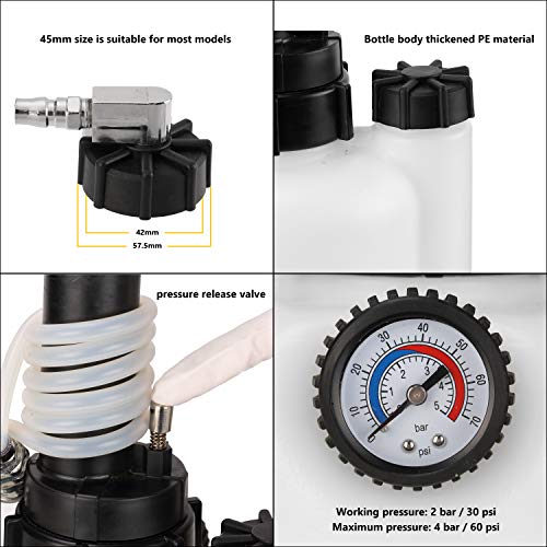FOUR UNCLES 3L Manual Brake Bleeder Set, Hand Fluid Compressed Air