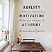LUCKKYY Ability is What You're Capable of Doing Motivation Attitude - Inspirational Family Words Quote Vinyl Family Wall Sticker Wall Decal Family Room Art Decoration (Black) (Black)