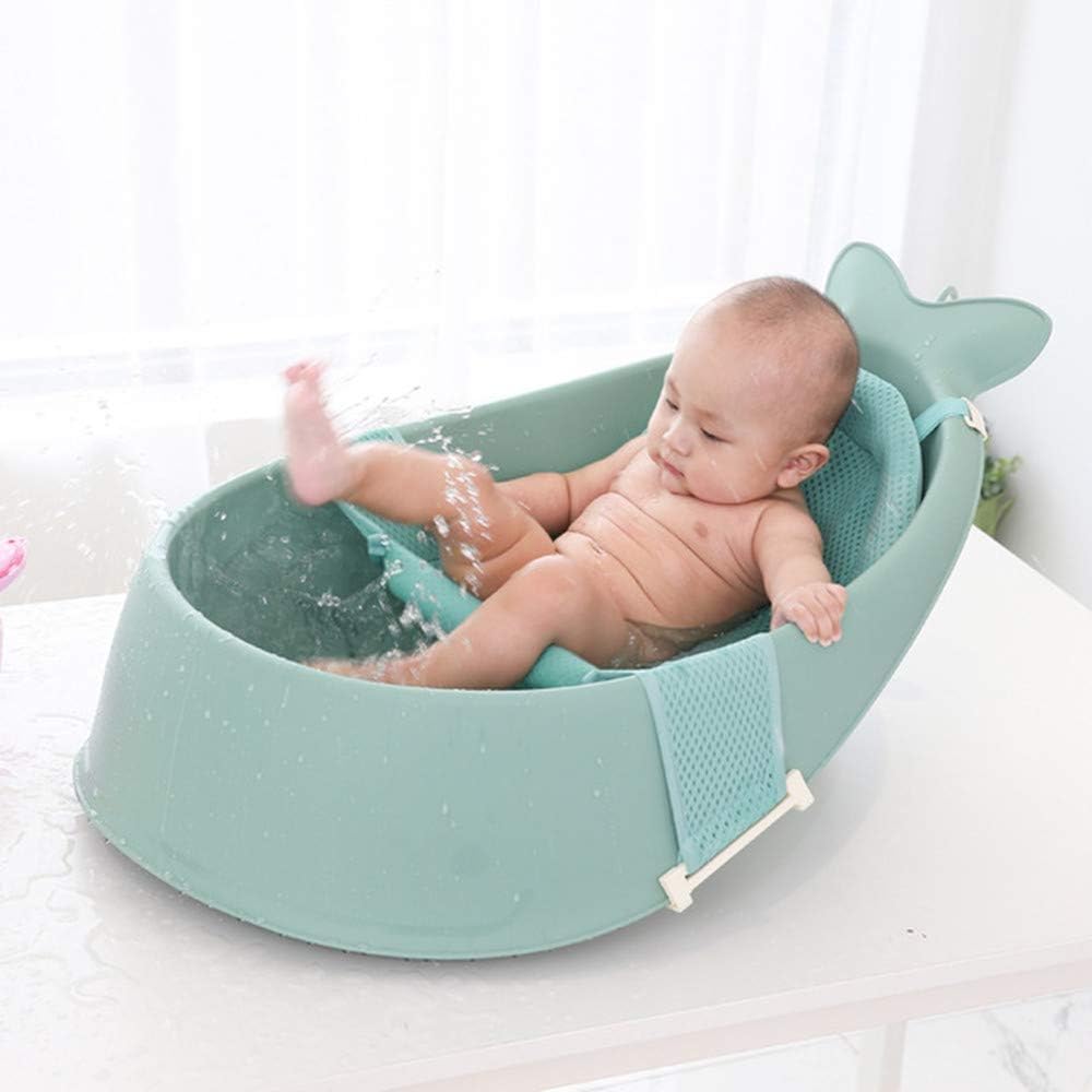 Angela Bañera para bebés Confort Deluxe Bionic Whale Modelo Recién Nacido, Baño Grande Sujetador de baño Sentado Recostado Ducha - con Smart Sling de Malla (Azul Rosa),Green: Amazon.es: Hogar