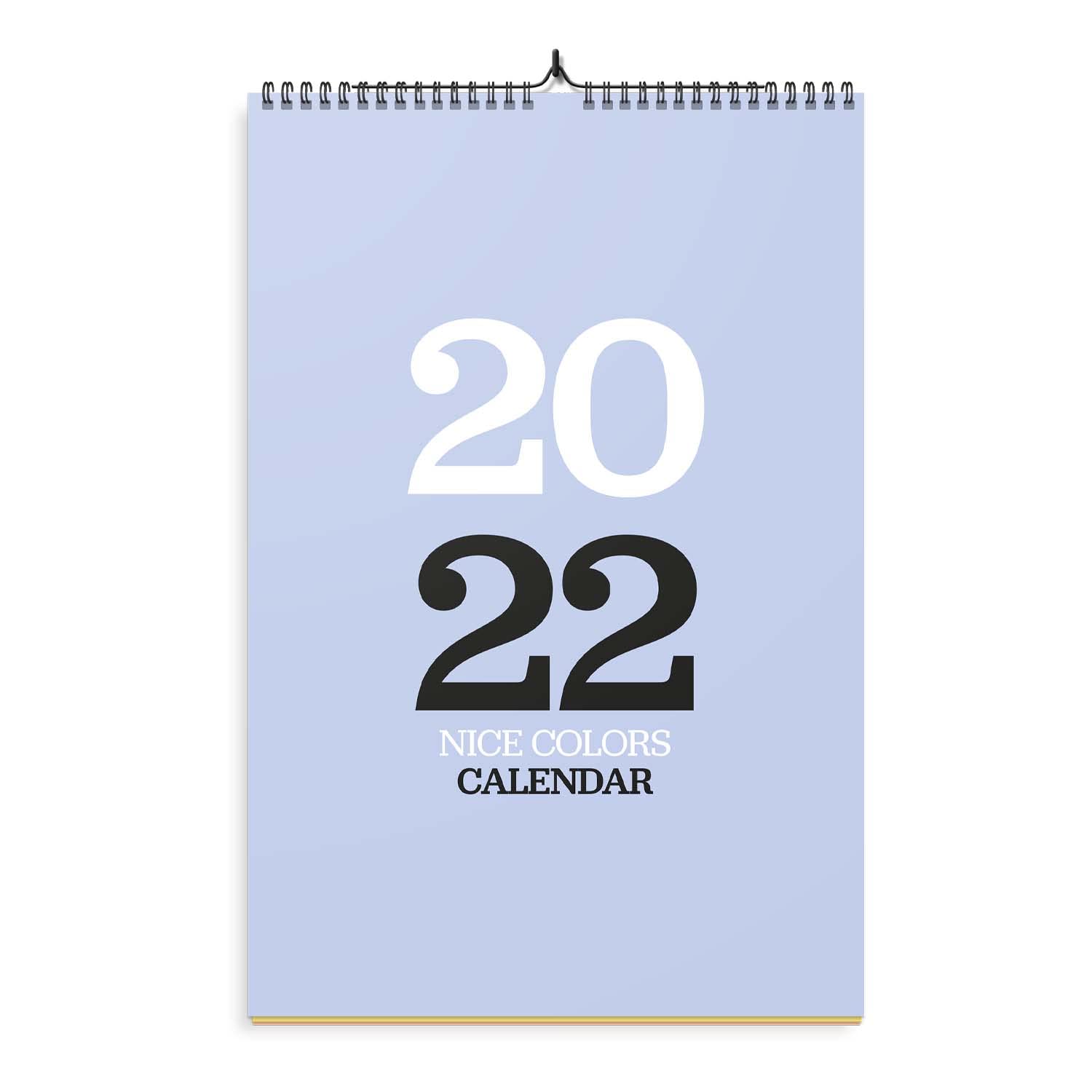 Kokonote: Official Nice Colors Minimalist Calendar 2022, 2022 A3 Calendar, 12' x 16.5' Square Wall Calendar 2022, Classic Calendar 2022, Spiral Bound Calendar 2022, Flip Calendar 2022