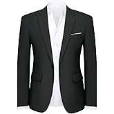 WYWK Men's Slim Fit One Button Suit Blazer Jacket Lightweight Sport Jacket Coat for Wedding, Business, Party