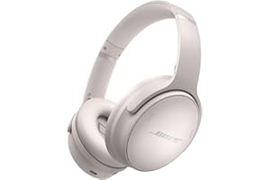 Bose QuietComfort 45 Wireless Bluetooth Noise Cancelling Headphones, Over-Ear Headphones with Microphone, Personalized Noise Cancellation and Sound, White Smoke