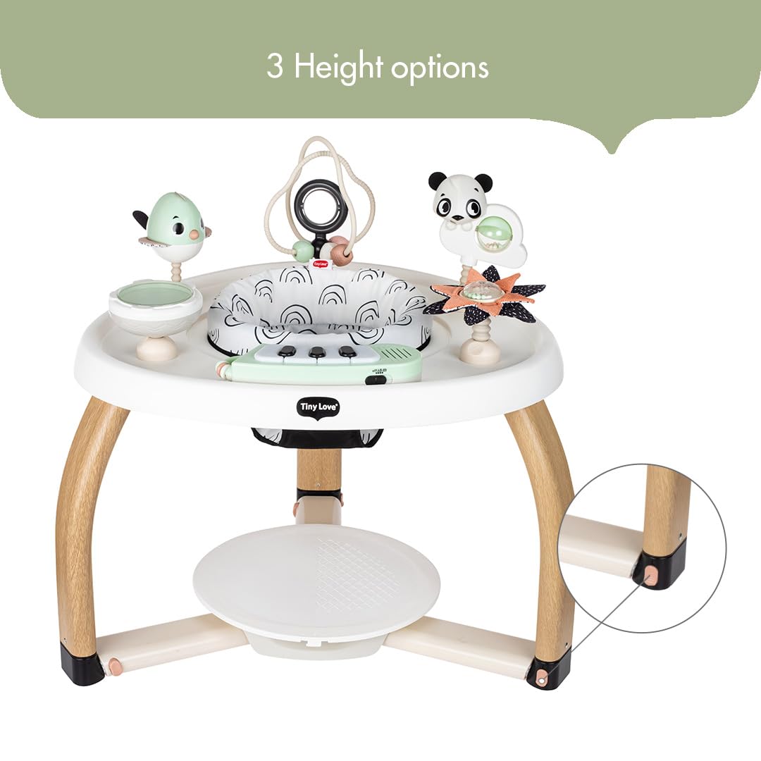 Tiny Love 5-in-1 Here I Grow Stationary Activity Center – Black & White Décor Collection, Black & White