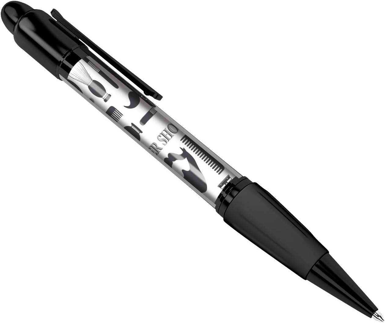 Destination Vinyl Pens Barber Shop Black Ballpoint Pen - Hairdresser Salon Shaving Men #8506