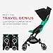 gb Pockit+ Lightweight Baby Stroller, Umbrella Stroller, Collapsible, Travel-Friendly, Folds into Backpack, Fits in Overhead Compartments, Reclining Seat, UPF50+ Sun Canopy, Laguna Blue , 28x18.5x39.8 Inch (Pack of 1)