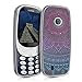 kwmobile TPU Silicone Case for Nokia 3310 3G 2017 / 4G 2018 - Crystal Clear Smartphone Back Case Protective Cover - Indian Sun Blue/Dark Pink/Transparent