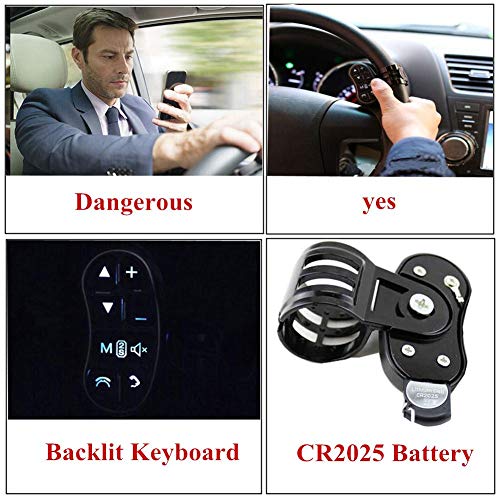 Steering Wheel Control, COROTC Universal Car Stereo DVD Player GPS Navigation System Steering Wheel Control Key with Audio Volume Switch - Thumbnail 4