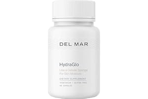 Del Mar Laboratories HydraGlo - Dietary Hyaluronic Acid Supplement - Aging and Joint Health Support - Helps Restore Smooth, Supple Skin - 60 Veggie Capsules
