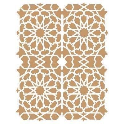 Stencil Deco Backgrounds 029 Arab Lattice. Stencil size: 20x30 cm (7,9x11,8 in). Design size: 18,1x23,4 cm (7,1x9,2 in)