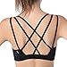 AIYIHAN Women Strappy Sports Yoga Bra High Impact Workout Running Bra Black S
