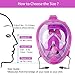 ZSPORT Snorkeling Mask, Easybreath Full Face Diving Mask GoPro Compatible,See More Larger Viewing Area Than Traditional Masks Anti-Fog Anti-Leak Technology (Purple, S/M)