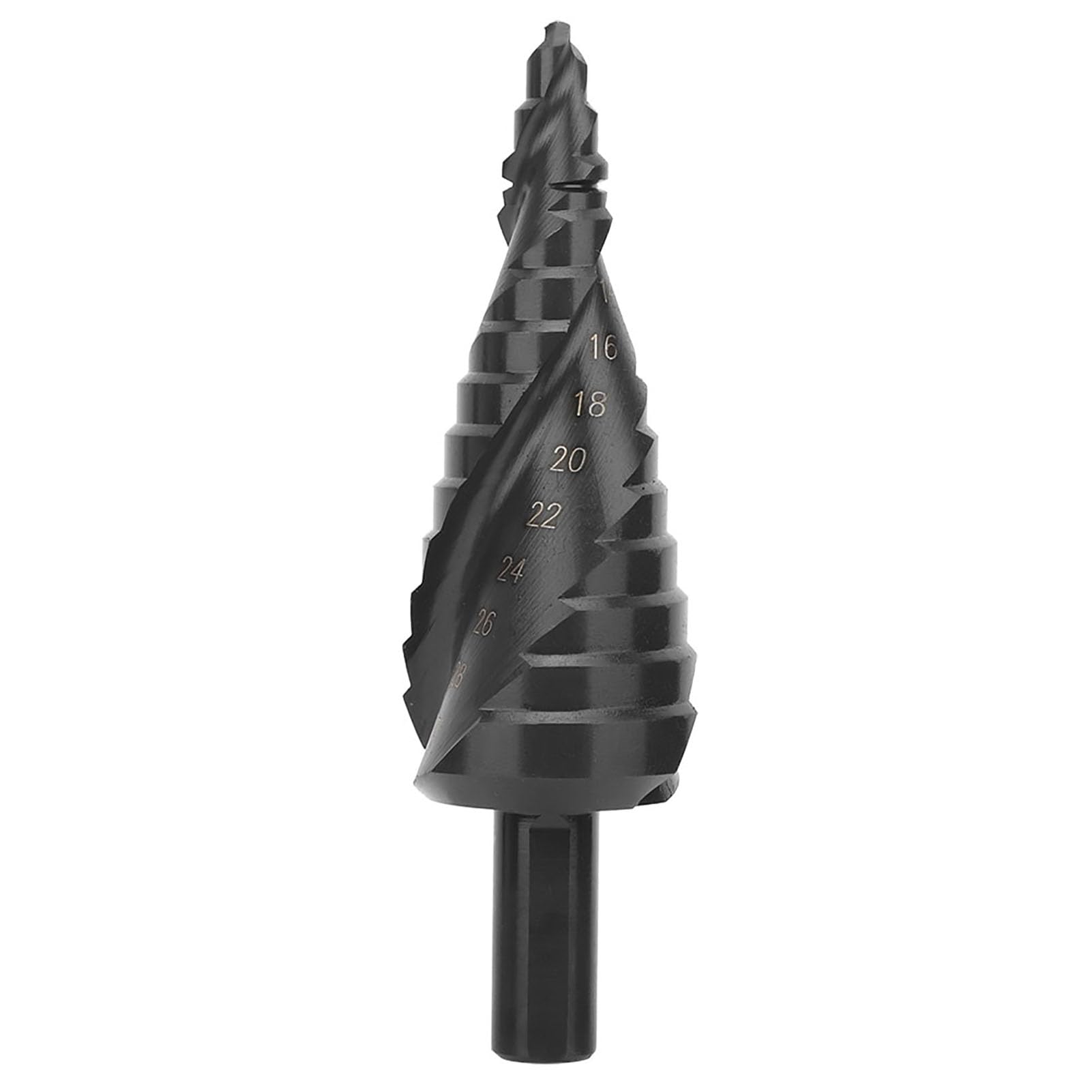 YUMILI 6-30 mm Tapered Step Drill, Cone Drill, Nitride High Speed Steel Hole Cutout for Metal Sheets