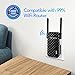 ROCK SPACE WiFi Range Extender - 300Mbps 2.4G WiFi Repeater Wireless Signal Booster, 1615 sq.ft (40 ft Range) 360 Degree Full Coverage N300 WiFi Range Extender Repeater. No Dead Zone, Simple Operation
