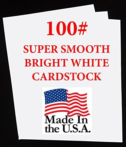 Premium 100 lb. Bright White Cardstock - 8 1/2 X 11 - 55 Sheets Per Package (50 + 5 Bonus Sheets) - 96 Bright - 100# Cover Card Stock - 270 gsm