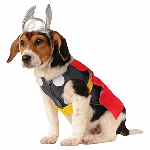 ' THOR' Superhero Dog Costumes Funny Pet Halloween Fancy Dress