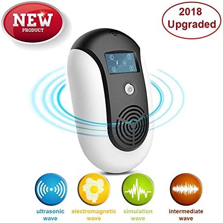 Pest Control Ultrasonic Repeller, Plug in, Indoor Outdoor Electronic Control Rodent, Mosquitoes, Mice, Ants, Rats, Roaches,Spiders, Bugs, Flies, Eco-Friendly, NO Chemicals, Non-Toxic Human & Pet Saf