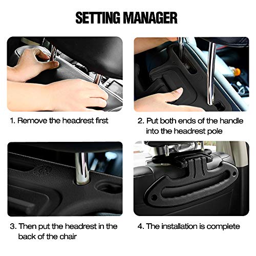 KMMOTORS Car Clothes Multi Hanger Jackets Suits Holder for Dividable Headrest (Batman Hanger)