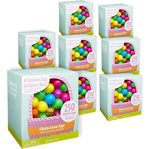 Party City MultiColored Fillable Easter Eggs, Plastic Hinged, 6