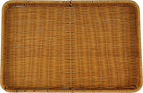 Home Rectangle Wood Serving Tray Tea Coffee Tray Fruits Basket(Wood Color)