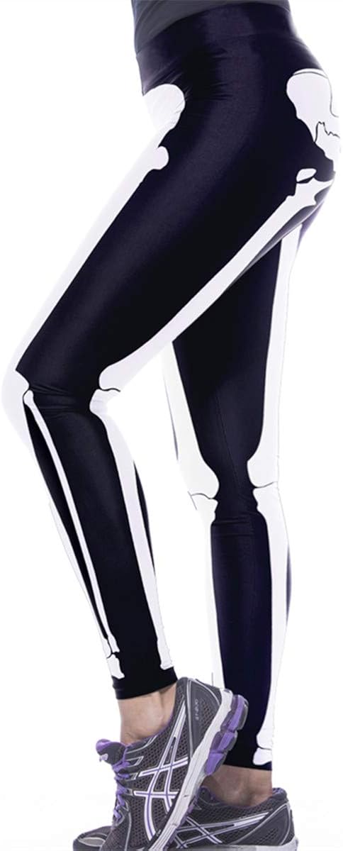 Alive Women's Digital Print High Waist Stretchy Ankle Sexy Leggings Tights (skeleton3) at  Women’s Clothing store