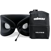 Cabeau Travel Pillow for Long Flights &ndash; Evolution X - Memory Foam Neck Support - Comfort On-The-Go for Airplane, Train, and Car (Diamond) with Evolution X Travel Bag - Black