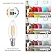 CTKcom 4-Pack 6W Candelabra LED Bulbs,E14 Dimmable COB LED Filament Candle Light Bulb,2700K Warm White 600LM,60W Incandescent Equivalent,Antique Light Bulb Energy-Saving Lamp for Light Fixtures