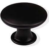 Cangder 12 Packs Vintage Black Cabinet Knobs Metal Dresser Knobs Single Hole Round Furniture Drawer Handle Pulls for Bathroom, Kitchen Cupboard, Wardrobe Door Hardware