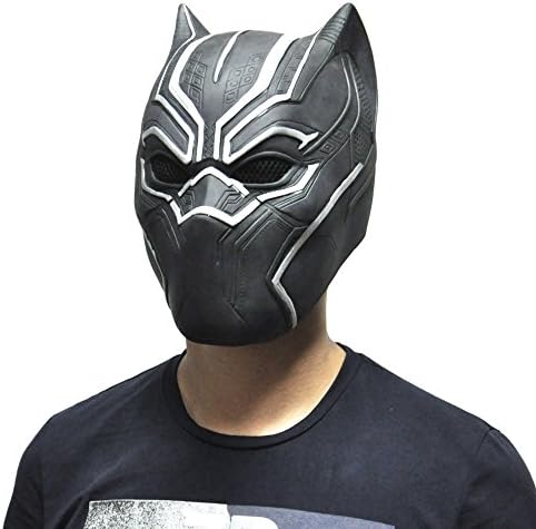 1 PCS Black Panther Masks Fantastic Cosplay Latex Party Mask Free Size