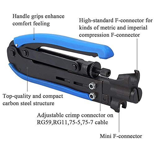 image for Fstop Labs KOTTO Coax Cable Crimper Kit, Compression Tool Coax Cable C