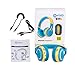Contixo KB-2600 Kid Safe 85dB Over The Ear Foldable Wireless Bluetooth Headphone with Volume Limiter, Built-in Micro Phone, Micro SD Card Music Player, FM Stereo Radio, Blue/Yellow