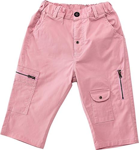 ARRIBADA Slim Fit Cotton Woven Short Pant for Boys (6, Pink)