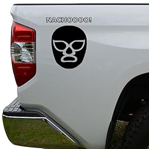 Rosie Decals Lucha Libre Luchador Nacho Mask Wrestling Die Cut Vinyl Decal Sticker For Car Truck Motorcycle Window…