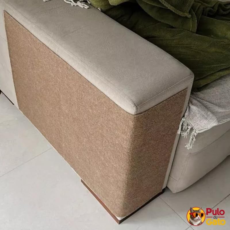 Carpete Arranhador Adesivo Protetor (Bege, 50cm x 2 Metros)