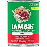 IAMS PROACTIVE HEALTH Adult With Lamb and Rice Pate Wet Dog Food 13.0 Ounces (Pack of 12)