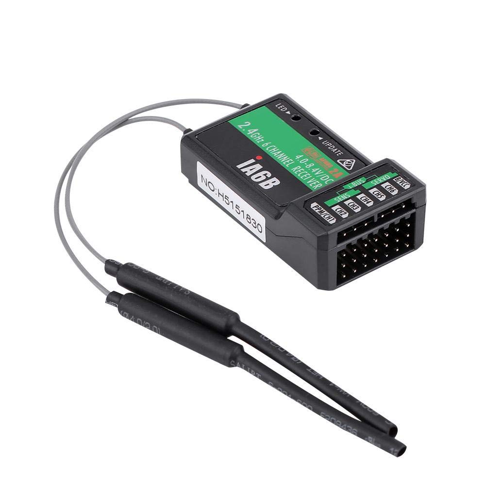 Jadpes Rc Receiver, FS-IA6B IA6B 2.4G 6CH RC Receiver PPM for FS-I6X FS-I6S I8 RC Transmitter for FS-GT2 FS-GT2B FS-GT3B FS-GT3C FZ-IT4S RC Car Boat