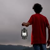 homelife Ottawa LED Storm Lamp Antique Brass 15 LEDs Battery Operated view 4