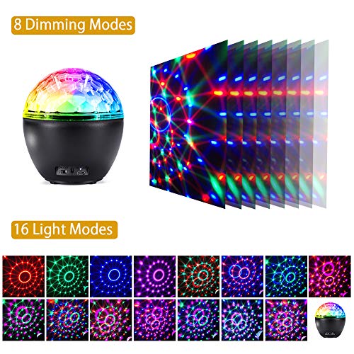 Bluetooth Disco Light,CrazyFire Party Light with Remote Control,16