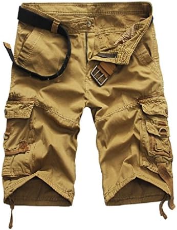 Mihong Mens Casual Fashionable Baggy Cargo Shorts (Waist 38, Khaki)