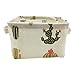 Mziart Cute Small Storage Basket with Handle, Foldable Cotton Fabric Storage Organizer Box for Nursery Kids Babies Room Shelves & Desks (Multi-colored Cactus)