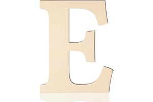 HONGMA Large Wooden Letters 17 Inch, Big Wood Letters E Shape Cutouts Alphabet Unfinished Paintable Wooden Letters for Wall Decor DIY Crafts Painting Birthday Wedding Party Classroom Nursery Home Decor
