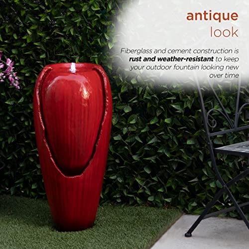 Alpine Corporation DIG100XSRD Outdoor Floor Antique Jar Water Fountain