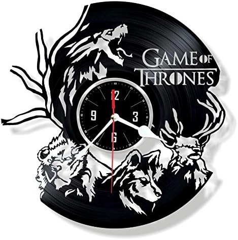 GAME OF THRONES vinyl wall clock - great gift for birthday, anniversary or any other occasion - beautiful home decor - unique design that made out of retro vinyl record ...