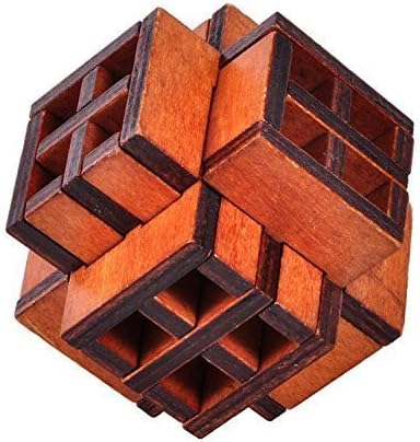 Amazon Kingou 3d木製ウィンドウキューブロック組み立てパズルbrain Teaserパズルremoving Assembling おもちゃ 木製パズル おもちゃ