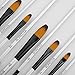 Artist Paint Brushes Set - 12 Piece - Filbert Golden Nylon Bristles - Professional Brush for Watercolor Acrylic, Gouache, Oil and Facepaint