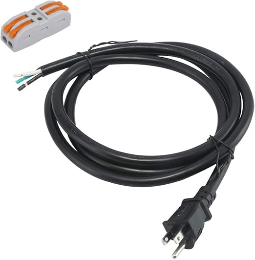 12 AWG Open End Pigtail Power Cord 12FT Heavy Duty 12 Gauge