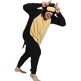 dressfan Black Bull Costume Animal Bull Onesie Pajamas Halloween Cosplay Costume