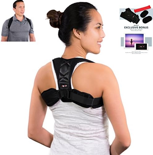 SnugFit - Back Posture Corrector for Women, Men, and Teens - Figure 8 Design -Thoracic and Clavicle Support - Breathable and Discreet - Corrects Slouching and Hunching