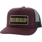 HOOEY Rodeo Trucker Hat - Western Snapback Cap - 5-Panel Mesh Back Cowboy Hat