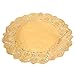 Juvale Round Gold Lace Paper Charger Plates - 12-Inch, Gold, Pack of 60 - Table & Disposable Round Paper Placemats - Doilies for Tables & Party Decor