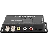 UHF Modulator TV Link Modulator, Universal Composite A/V to RF Coax Agile Modulator RF TV Micro Modulator RCA Compact RF Modu